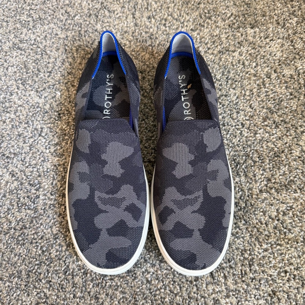 Rothy's The Sneaker Original Slip On Sneaker in Grey Camo